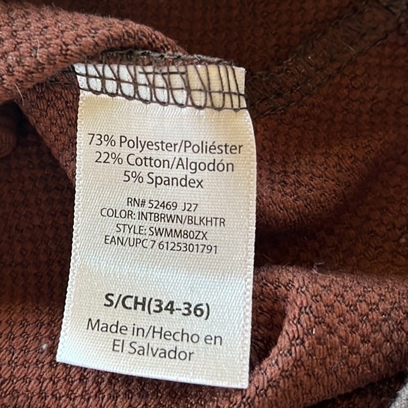 Swiss Tech Coffee Brown Pullover Lightweight Long Sleeve Womens L  Mens S Comfy - Picture 6 of 7